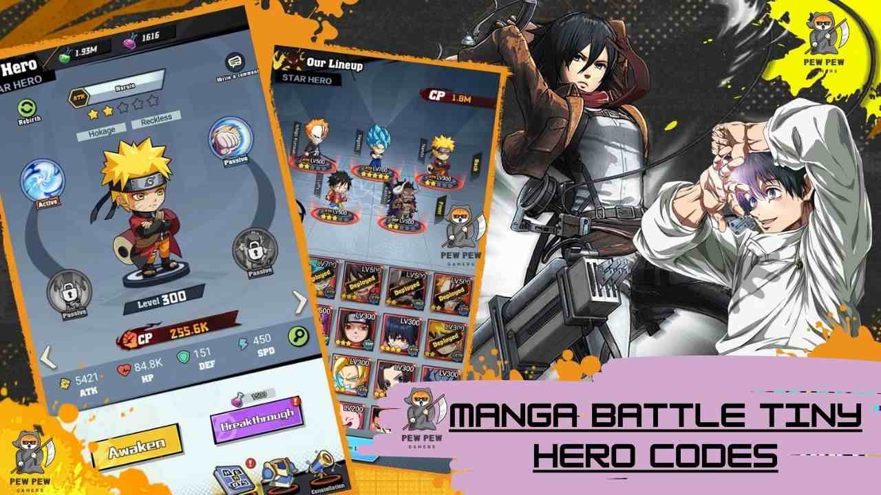 Manga Battle Tiny Hero Codes - (June 2024) | PewPewGamers