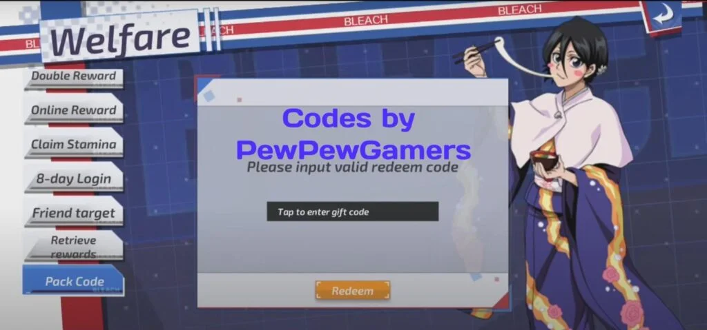 BLEACH Mobile 3D Codes