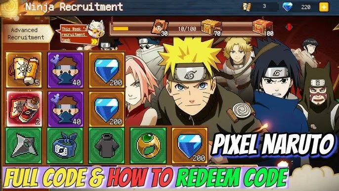 pixel naruto codes