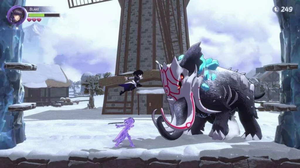 Defeating enemies in RWBY: Arrowfell