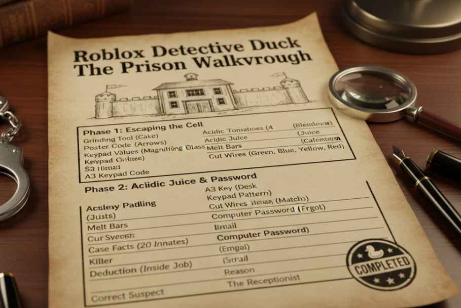 Detective Duck Prison Guide – Complete Walkthrough